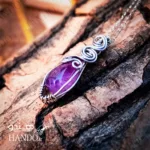 گردنبند استیل سنگ آمیتیست بنفش (ویولا / Viola)