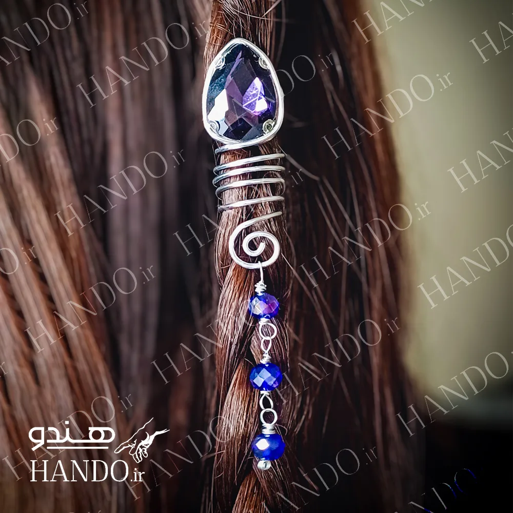hair-ring حلقه مو شفق بنفش / Purple Aurora - تصویر 1