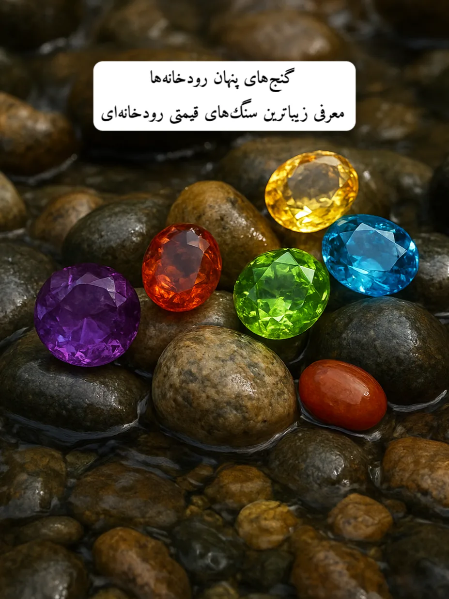 گنج‌های پنهان رودخانه‌ها: معرفی زیباترین سنگ‌های قیمتی رودخانه‌ای