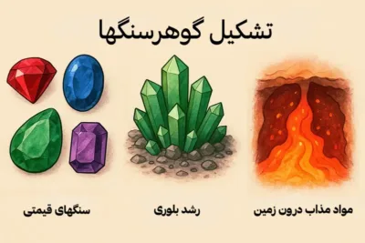 گوهر سنگ ها چگونه تشکیل میشوند؟